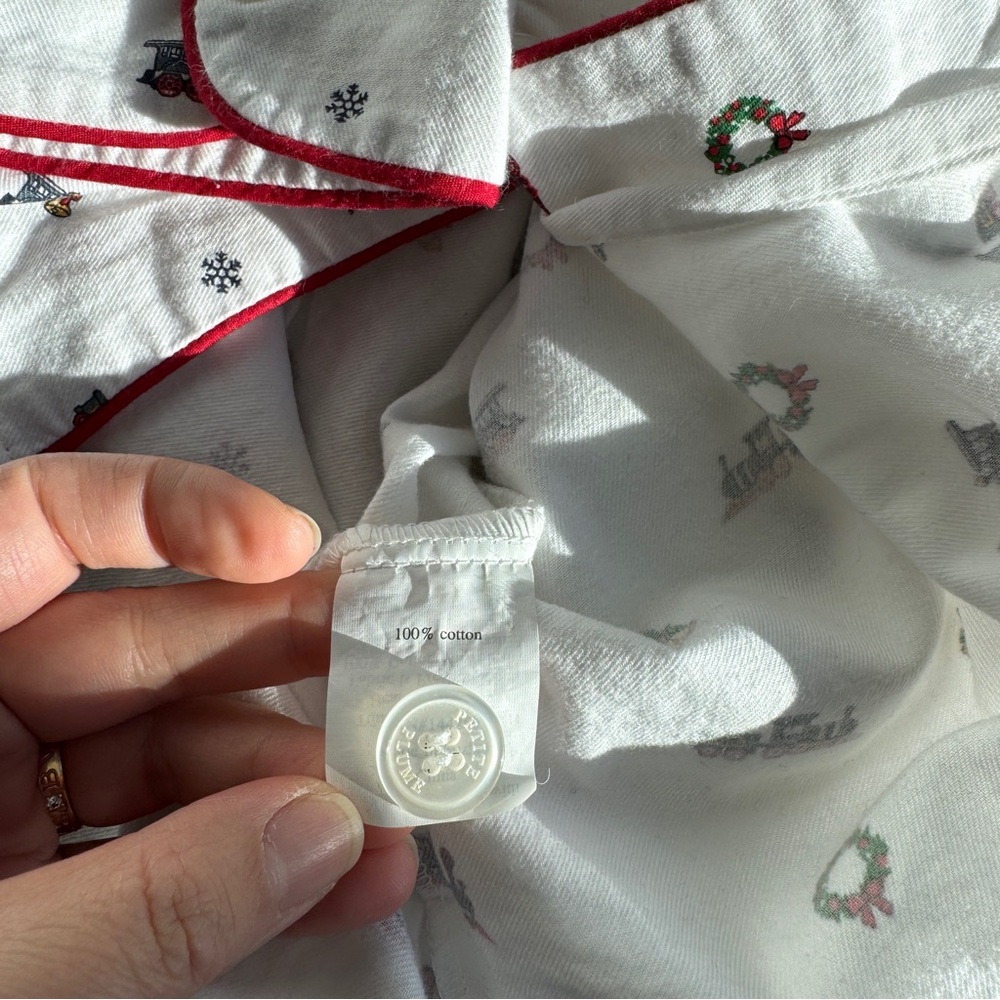 Petite Plume Mens White Pajamas - Picture 6 of 7